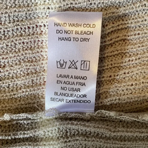 DOE & RAE Striped Long Cardigan NWT LARGE - Picture 5 of 6